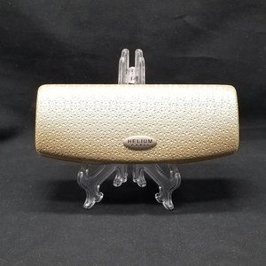 Helium Paris Hard Shell Eye Glass Case Gold Easy Grip Felt Interior